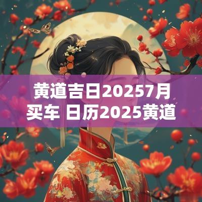 黄道吉日20257月买车 日历2025黄道吉日买车