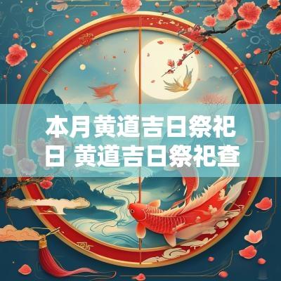 本月黄道吉日祭祀日 黄道吉日祭祀查询2017