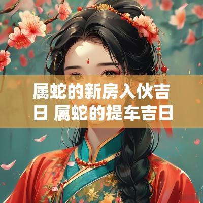 属蛇的新房入伙吉日 属蛇的提车吉日一览表