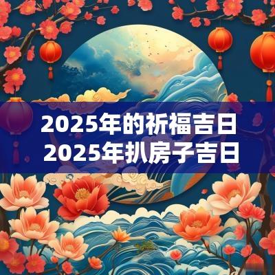 2025年的祈福吉日 2025年扒房子吉日