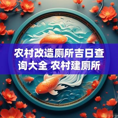 农村改造厕所吉日查询大全 农村建厕所的吉日