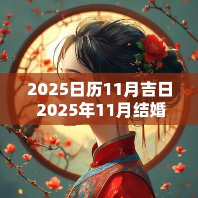 2025日历11月吉日 2025年11月结婚吉日日历