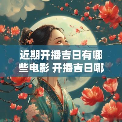 近期开播吉日有哪些电影 开播吉日哪天