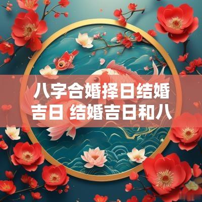 八字合婚择日结婚吉日 结婚吉日和八字合婚吉日冲突