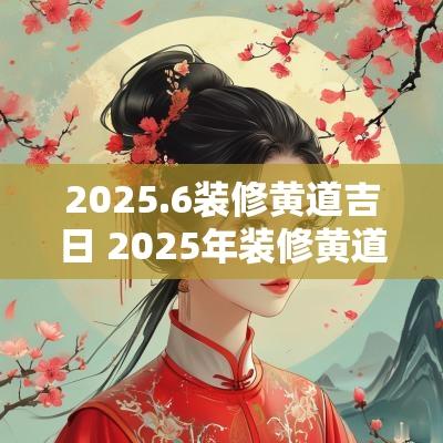 2025.6装修黄道吉日 2025年装修黄道吉日一览表