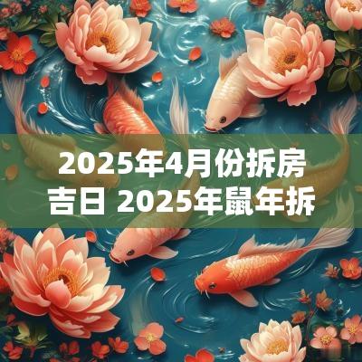 2025年4月份拆房吉日 2025年蛇年拆房吉日