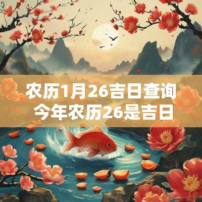 农历1月26吉日查询 今年农历26是吉日吗