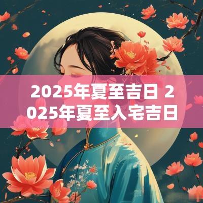 2025年夏至吉日 2025年夏至入宅吉日