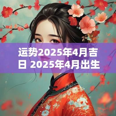 运势2025年4月吉日 2025年4月出生吉日查询