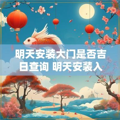 明天安装大门是否吉日查询 明天安装入户门是吉日吗