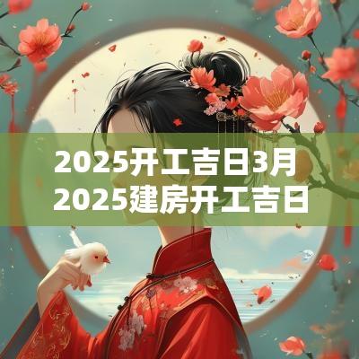 2025开工吉日3月 2025建房开工吉日查询