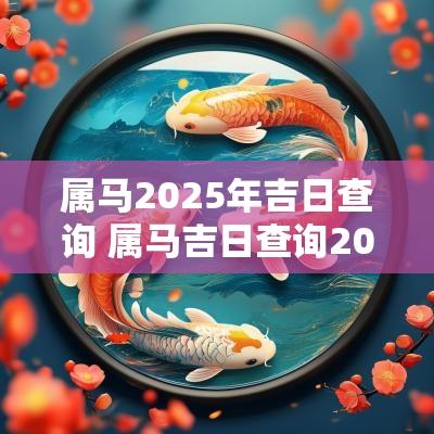属马2025年吉日查询 属马吉日查询2025