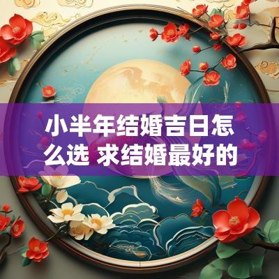 小半年结婚吉日怎么选 求结婚最好的吉日