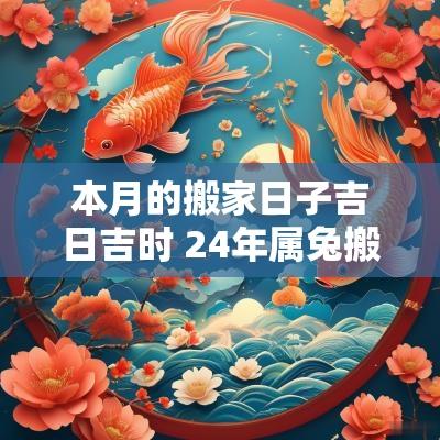 本月的搬家日子吉日吉时 24年属兔搬家吉日吉时