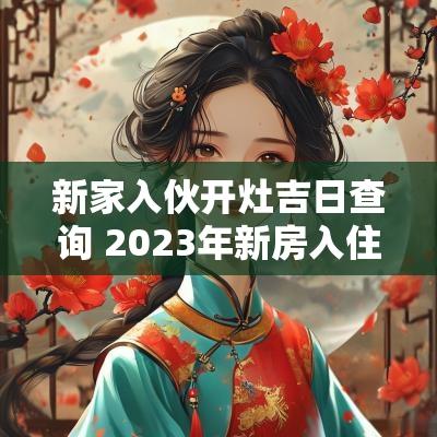 新家入伙开灶吉日查询 2025年新房入住开灶吉日吉时