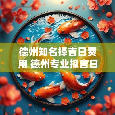 德州知名择吉日费用 德州专业择吉日价格