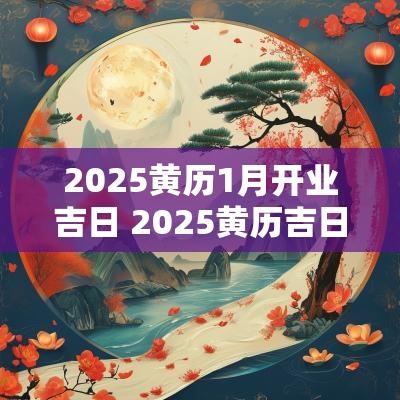 2025黄历1月开业吉日 2025黄历吉日查询大全