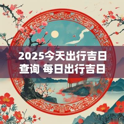 2025今天出行吉日查询 每日出行吉日查询2025