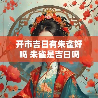 开市吉日有朱雀好吗 朱雀是吉日吗