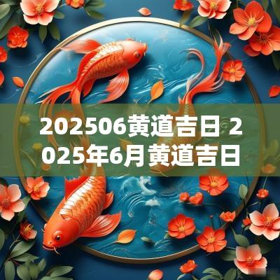 202506黄道吉日 2025年6月黄道吉日一览表