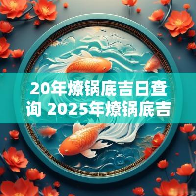 20年燎锅底吉日查询 2025年燎锅底吉日查询