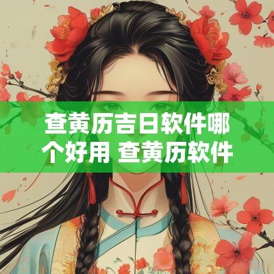 查黄历吉日软件哪个好用 查黄历软件哪个最好