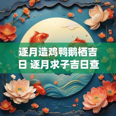 逐月造鸡鸭鹅栖吉日 逐月求子吉日查询表
