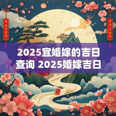 2025宜婚嫁的吉日查询 2025婚嫁吉日查询免费