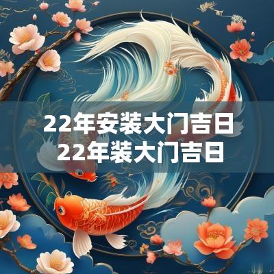 22年安装大门吉日 22年装大门吉日