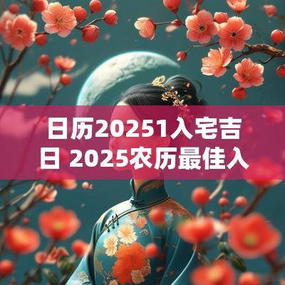 日历20251入宅吉日 2025农历最佳入宅吉日一览表