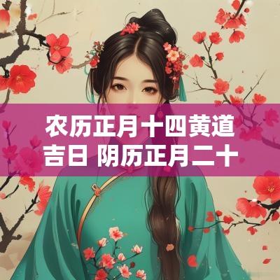 农历正月十四黄道吉日 阴历正月二十四日黄道吉日 农历正月十四黄道吉日 阴历正月二十四日黄道吉日
