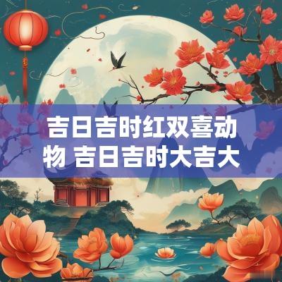 吉日吉时红双喜动物 吉日吉时大吉大利