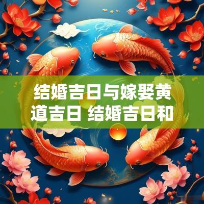 结婚吉日与嫁娶黄道吉日 结婚吉日和婚宴吉日