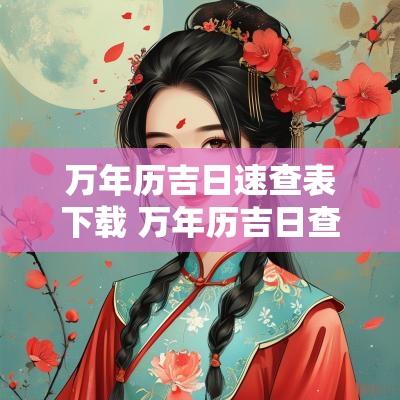 万年历吉日速查表下载 万年历吉日查询哪个软件好