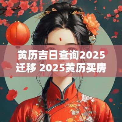 黄历吉日查询2025迁移 2025黄历买房吉日查询