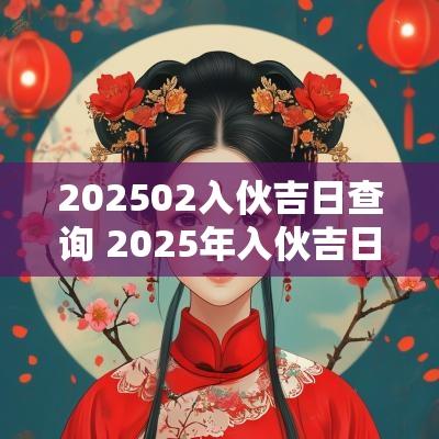 202502入伙吉日查询 2025年入伙吉日