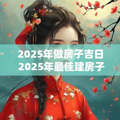 2025年做房子吉日 2025年最佳建房子的吉日一览表