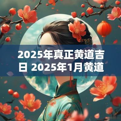 2025年真正黄道吉日 2025年1月黄道吉日