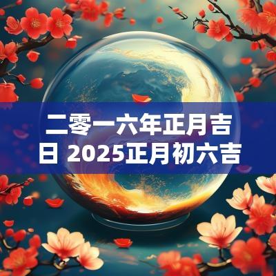 二零一六年正月吉日 2025正月初六吉日