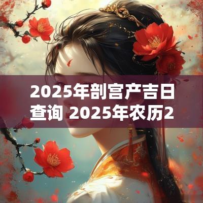 2025年剖宫产吉日查询 2025年农历2月剖宫产吉日
