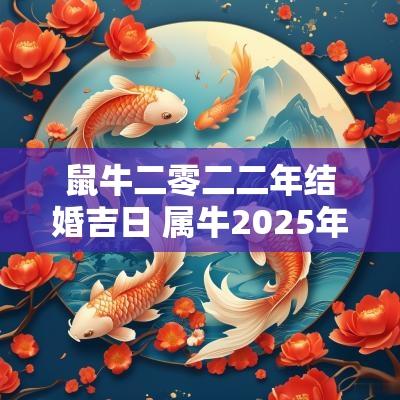 鼠牛二零二二年结婚吉日 属牛2025年结婚吉日