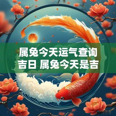 属兔今天运气查询吉日 属兔今天是吉日还是凶日