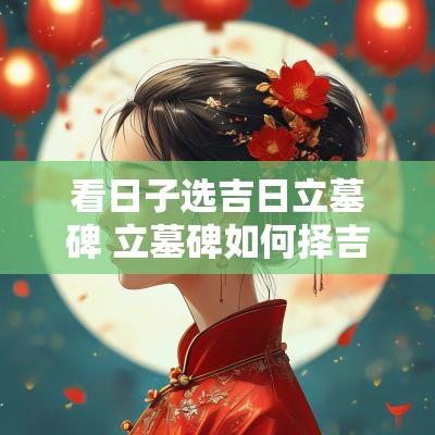 看日子选吉日立墓碑 立墓碑如何择吉日吉时