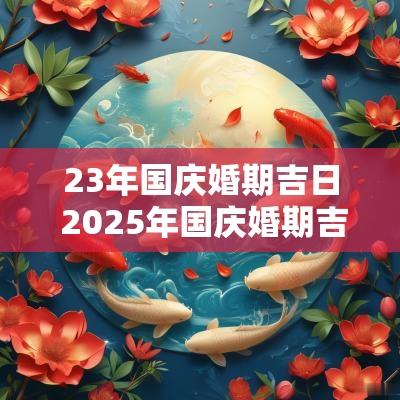 23年国庆婚期吉日 2025年国庆婚期吉日