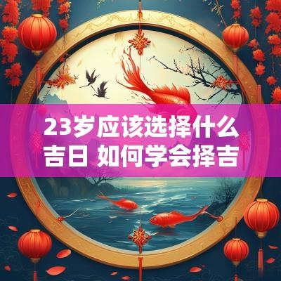 23岁应该选择什么吉日 如何学会择吉日