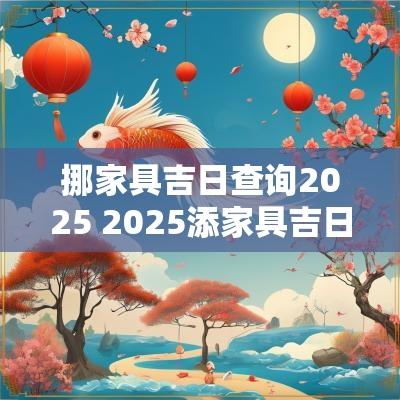 挪家具吉日查询2025 2025添家具吉日