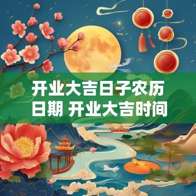 开业大吉日子农历日期 开业大吉时间一般在几点