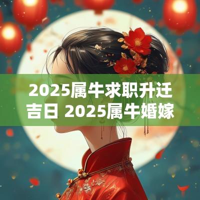 2025属牛求职升迁吉日 2025属牛婚嫁吉日