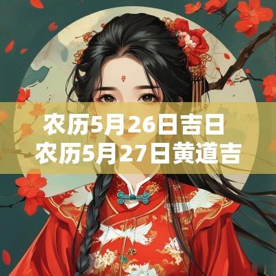 农历5月26日吉日 农历5月27日黄道吉日