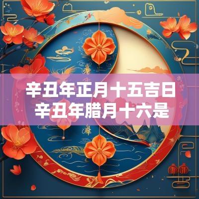 辛丑年正月十五吉日 辛丑年腊月十六是吉日吗